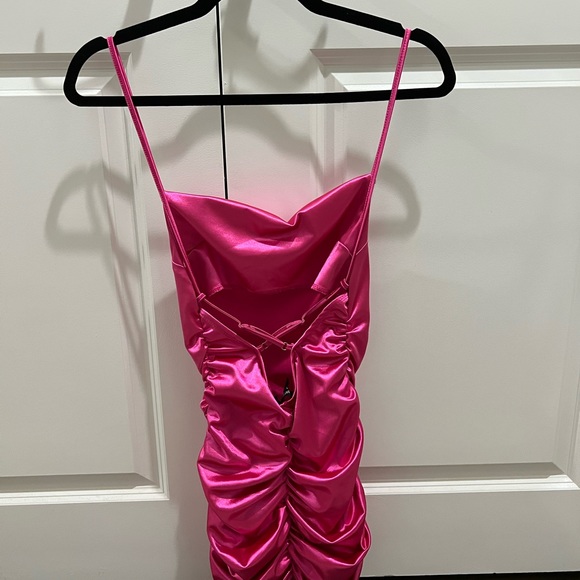 Satin Backless Mini Dress - Picture 5 of 7